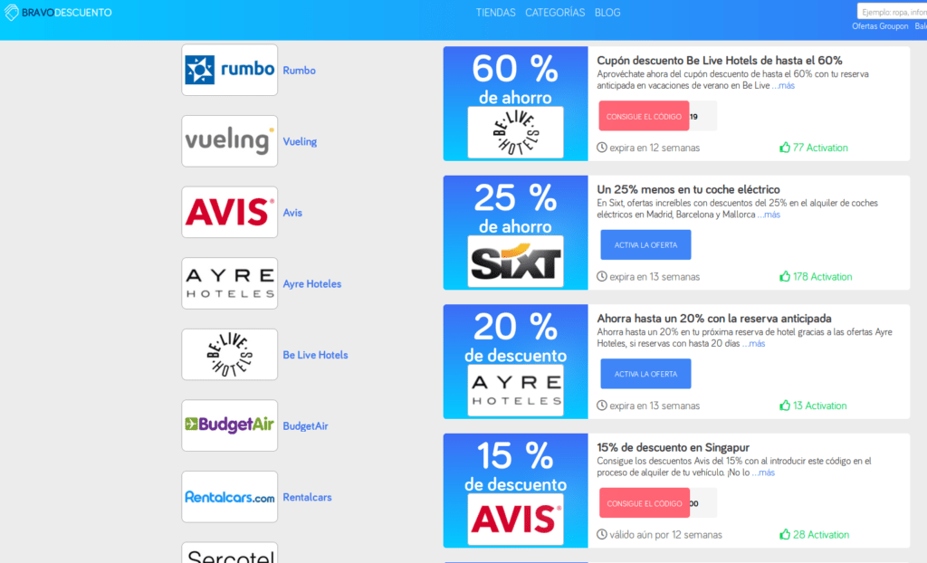 Bravo discounts afiliado